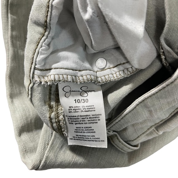 Jessica Simpson Olive Green Rolled Crop Skinny Jeans - Picture 8 of 8